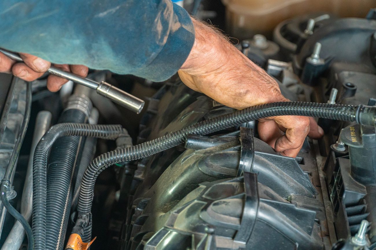 A certified technician at work